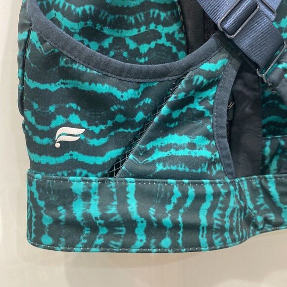 Fabletics Women's Zoe High Impact Sports Bra Zipper Tidal Print S - Picture 7 of 7